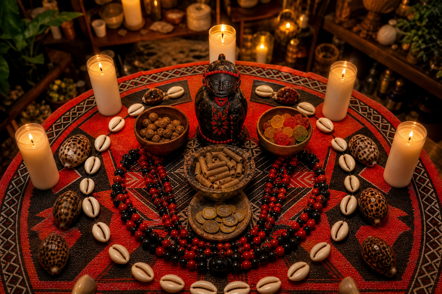 Santería ritual con Orishas
